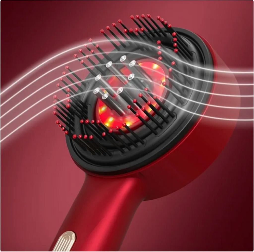 Electric Scalp Massage Comb – Red Light Therapy, Anti-Slip, Multi-Functional Hair Care Tool